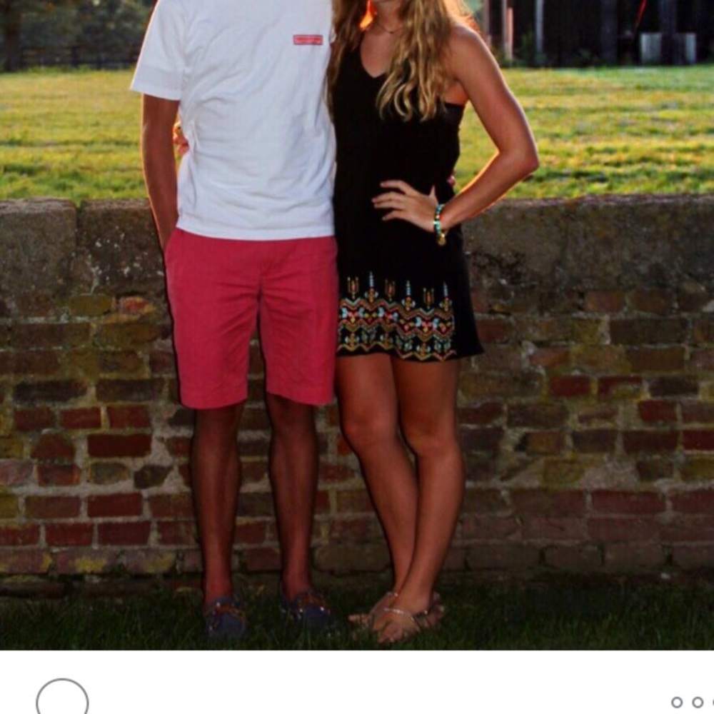 Black lulus dress with colorful pattern at bottom